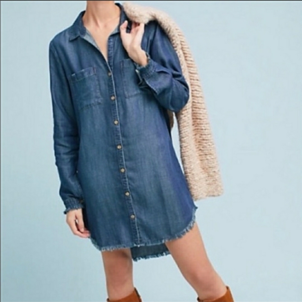 Cloth & Stone chambray shirt dress